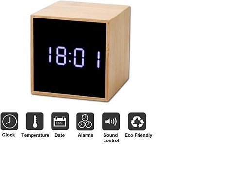 Sveglia digitale legno - sveglia,