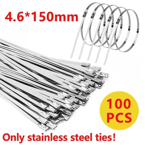 100 pezzi fascette inox - in,