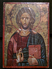 Antica icona bizantina cristo