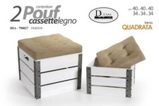 SET 2 POUF CASSETTE IN LEGNO