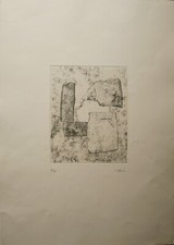 Italo Valenti acquaforte "Inverno"  65x46 firmata numerata Il Bisonte stampatore