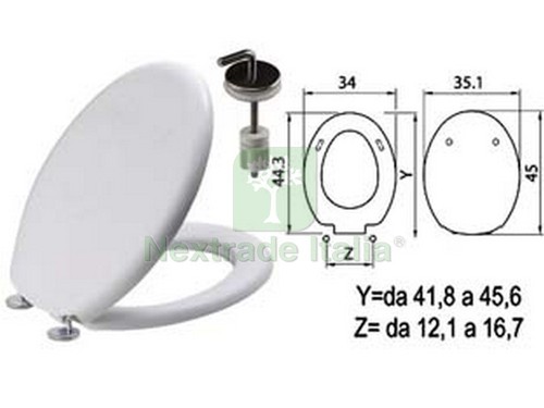 1pz sedile in - wc,