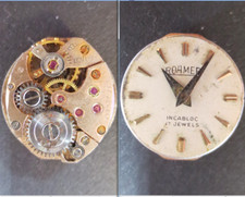 movimento Roamer cal.  MST 389 manuale movement watch dial 15 mm parts vintage