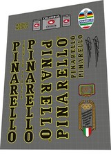 SET DECALCOMANIE TELAIO PINARELLO ASOLO 1988 NERO/GIALLO