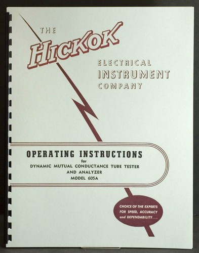 Hickok 605a tester - 605a, tubo
