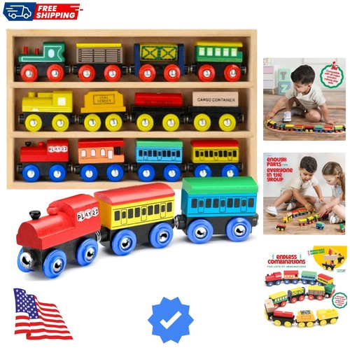 Wooden train set pcs - wooden,
