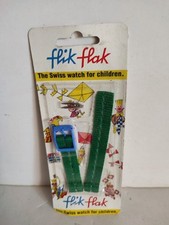 BRACELET DE MONTRE FLIK FLAK  VERT  VINTAGE NEUF