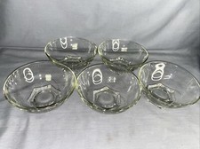 Set di 5 ciotole da dessert vintage base esagonale 4,75"
