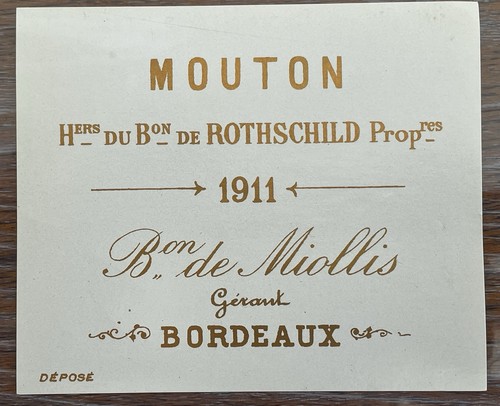 étiquette château mouton - Étiquette,