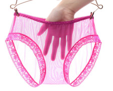 Sexy Pink Fuchsia Sheer Lace