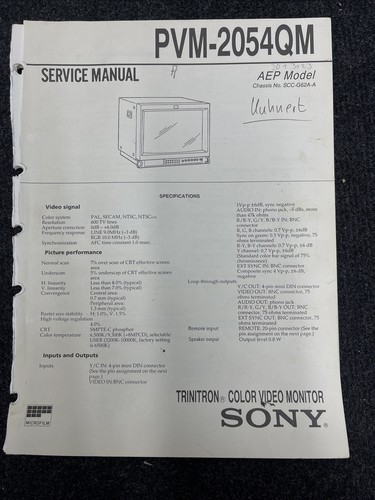 Monitor sony pvm 2054qm - monitor,