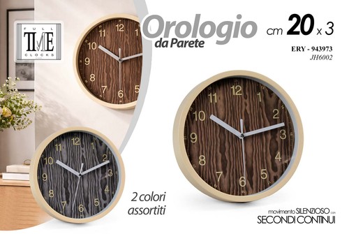 Orologio parete effetto legno