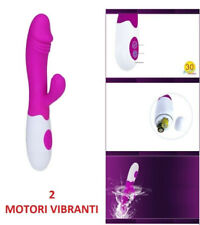 Vibratore Rabbit Doppio Orgasmo Sesso Vaginale Clitoride Fallo Dildo 2 MOTORI