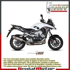 Scarico MIVV Oval Titanio Con Coppa Carbonio per Honda Crossrunner 2015 > 2020