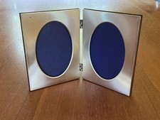 CORNICE PORTAFOTO DA APPOGGIO DOPPIA A LIBRO APERTA 17X11 cm VINTAGE ANNI '70