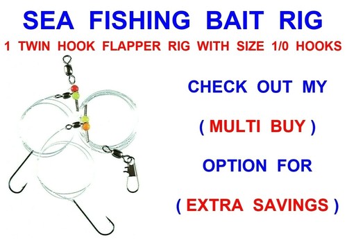 Twin hook flapper rig taglia - 1,