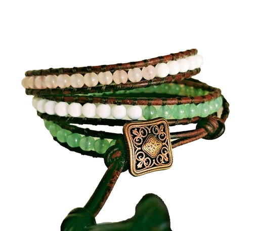Bracciale boho pelle - bracciale,