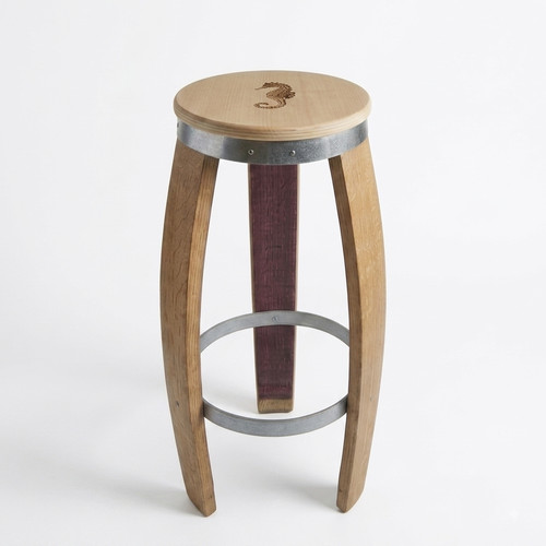 Sgabello legno botte - legno,