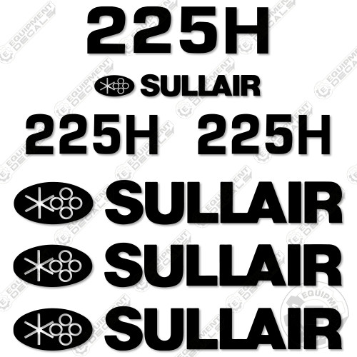 Fits sullair 225h decal kit - sullair,