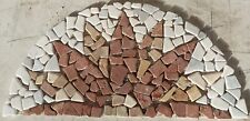 ROSONE MOSAICO RETTANGOLARE  "FIORE" su rete misura 60x30x1 cm COD. RUDXXX