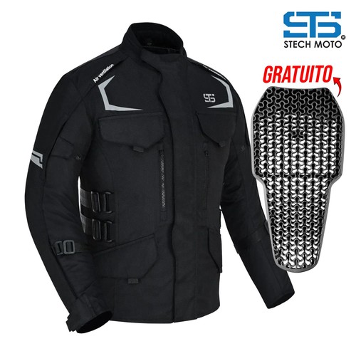 Moto giacca tessuto tech - in,
