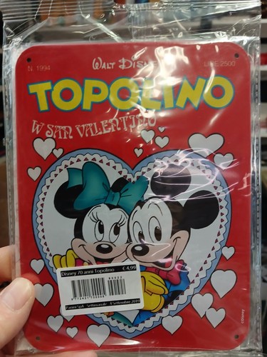 Targa metallo topolino 1994 - targa, n