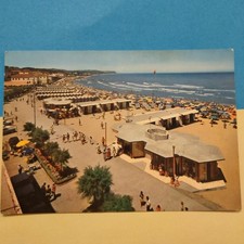FANO  - LA SPIAGGIA - VECCHIA CARTOLINA A COLORI VIAGGIATA CON FRANCOBOLLO 