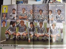 POSTER LA JUVENTUS DI COPPA GUERIN SPORTIVO DIMENSIONI cm 55 x 82