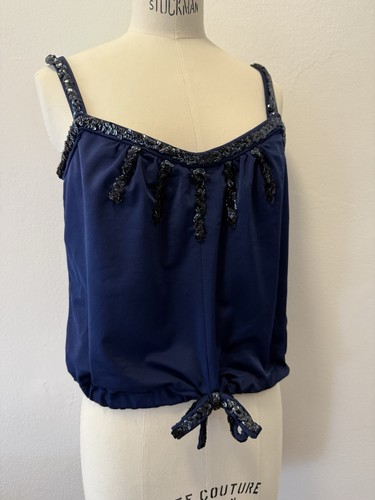 Top blu courreges vintage - top,