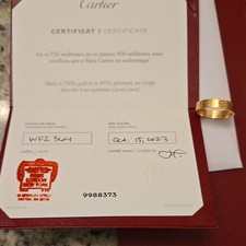 Cartier Love Ring 18k Yellow