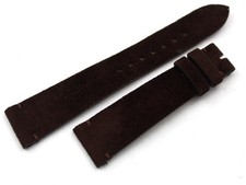 Cinturino Orologio Pelle Scamosciata Marrone Scuro Artigianale Varie Misure New