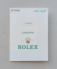 ROLEX Guarantee Warranty