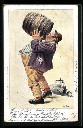 Litografia zecher beve dal - litografia,