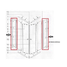R BOX DOCCIA CM.70X90(KIT PROFILI VERTICALI)- 1,0 confezione