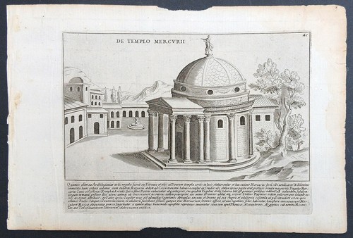 Stampa antica tempio mercurio