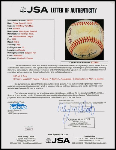 Baseball firmato squadra jsa - baseball,