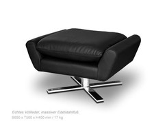 Pouf In Pelle Con Cuscino