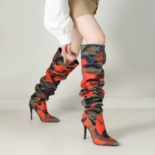 Stivali donna pelle PU a punta