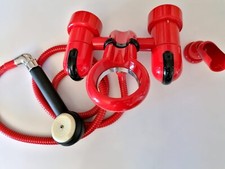 Gruppo Vasca Esterno RAF  PING 1153 con Bocca Inclinabile ottone rosso-nero 1/2"