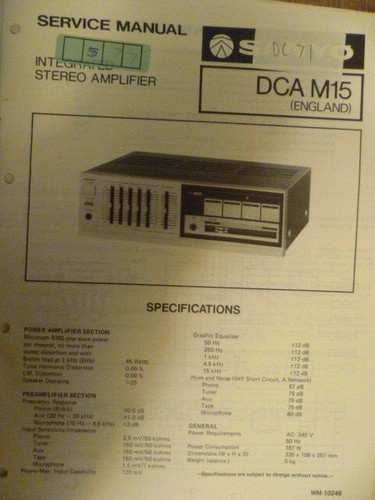 Sanyo dca m15 - dca-m15, (uk)