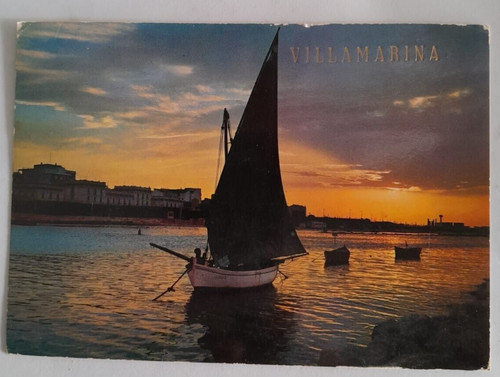 Cartolina epoca villa marina - cartolina,