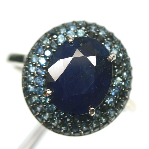 Anello zaffiro blu - anello,