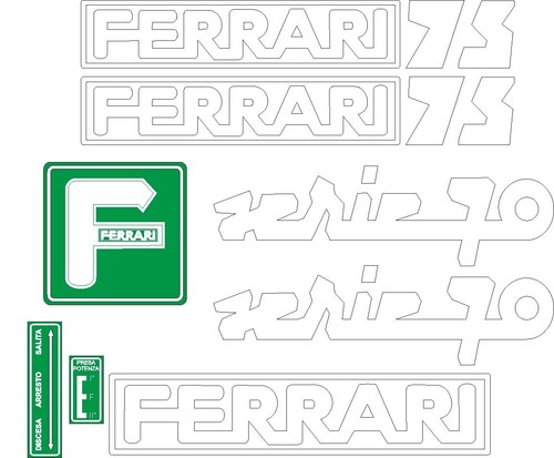Adesivi decalcomanie ferrari - decalcomanie,