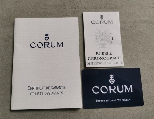 Corum vintage warranty card