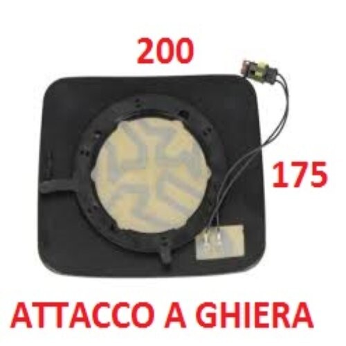 Piastra specchio retrovisore - piastra,