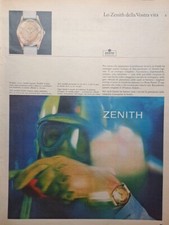 OROLOGI ZENITH CAPTAIN - Rara Pubblicità originale d'epoca 1958 MOD. 12107