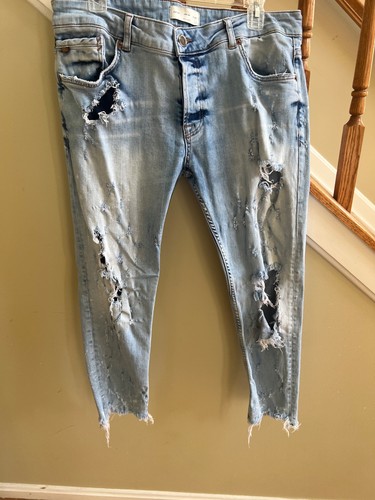 Jeans uomo blu zara - jeans,