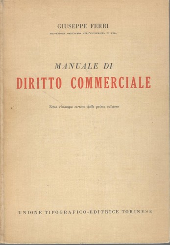 Manuale diritto commerciale - manuale, di