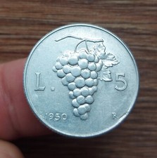 Italia - 5 Lire Uva 1950