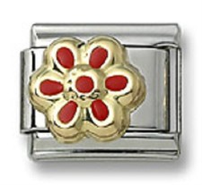 18K Italian Charm Daisy Flower